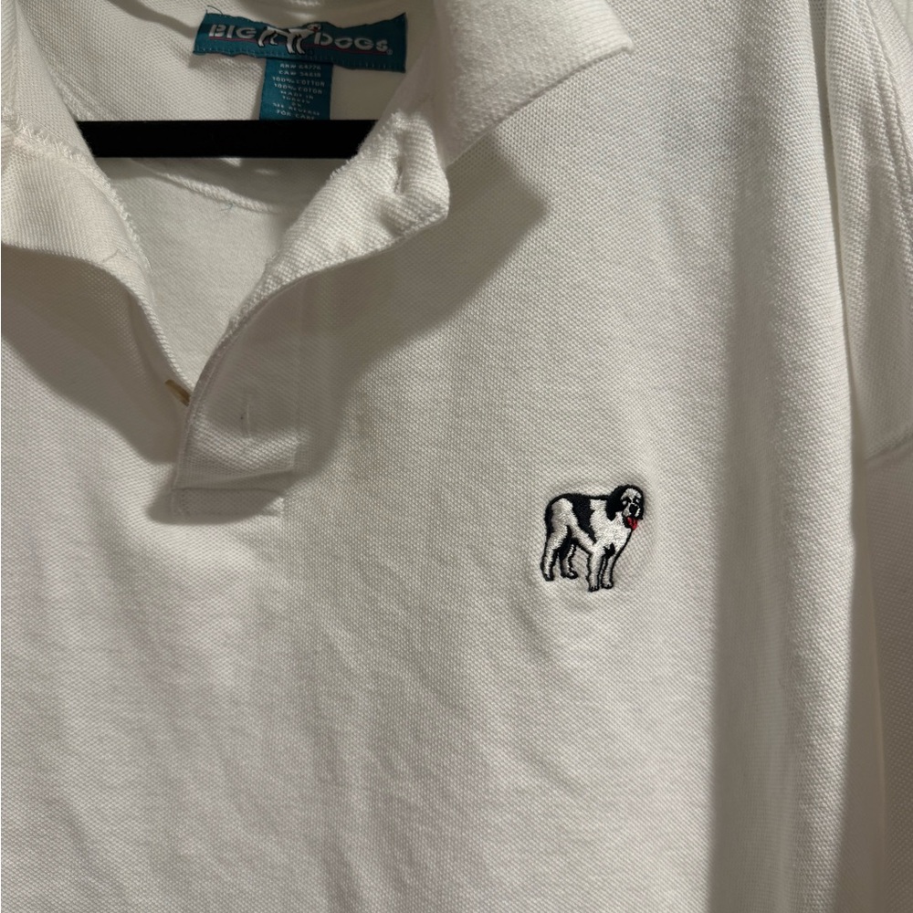 90s Vintage Big Dogs White Polo Shirt - Picture 2 of 5